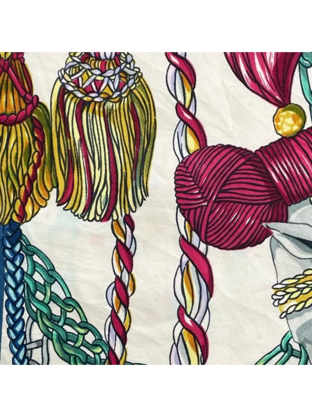 Hermes Carre 90 le Timbalier Timpani Player Scarf Silk Multicolor